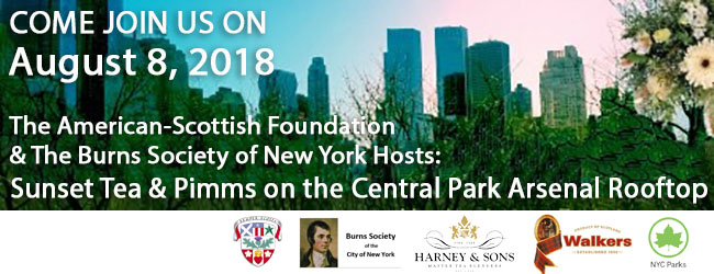 American-Scottish Foundation hosts Sunset Tea and Pimms on the Central Park Arsenal Rooftop